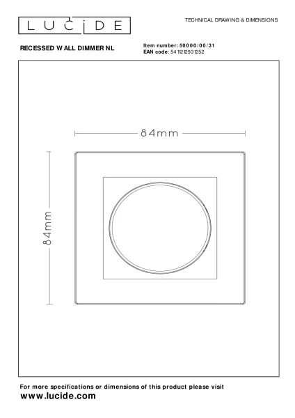 Lucide variateur LED Trailing Edge And Leading Edge RL 5-150W / Coupe de phase RC 5-300W Blanc - technique